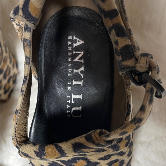 Anyi Lu Electra Leopard Print Women's Sandals - Picture 2 of 8